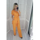 Костюм з поясом, арт 428, оранжевий