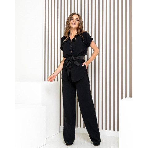 Костюм з поясом, арт 428, чорний