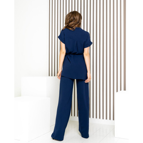 Костюм з поясом, арт 428, синій