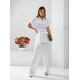 Костюм з поясом, арт 428, білий