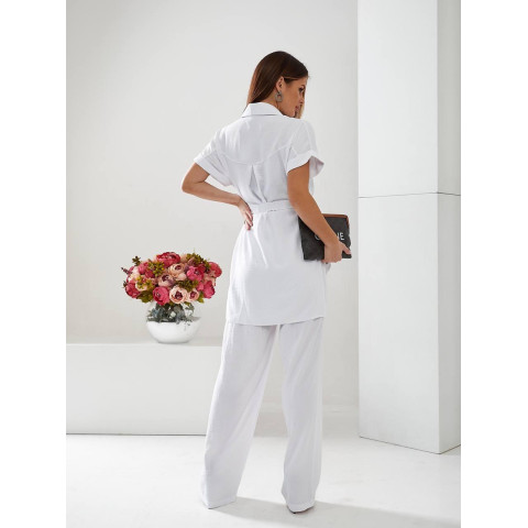 Костюм з поясом, арт 428, білий