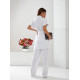 Костюм з поясом, арт 428, білий