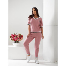 Вишуканий спортивний костюм, арт. 477, пудра