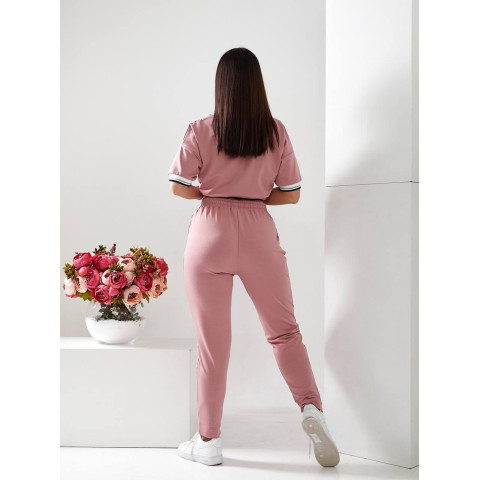 Вишуканий спортивний костюм, арт. 477, пудра