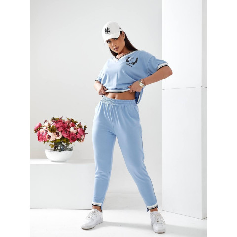 Вишуканий спортивний костюм, арт. 477, блакитний