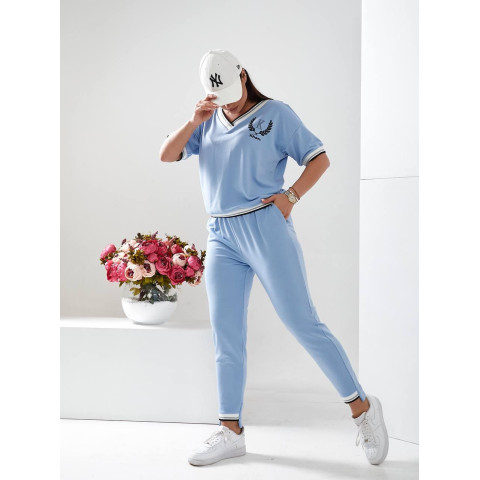 Вишуканий спортивний костюм, арт. 477, блакитний