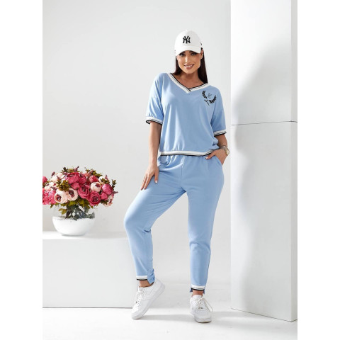 Вишуканий спортивний костюм, арт. 477, блакитний