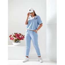 Вишуканий спортивний костюм, арт. 477, блакитний