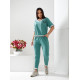 Вишуканий спортивний костюм, арт. 477, сіро - зелений