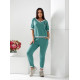 Вишуканий спортивний костюм, арт. 477, сіро - зелений