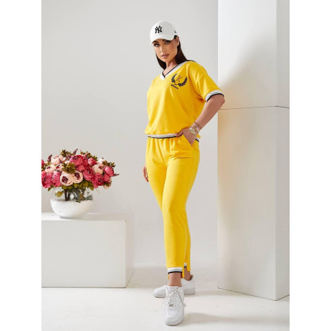 Вишуканий спортивний костюм, арт. 477, жовтий