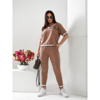 Вишуканий спортивний костюм, арт. 477, кава