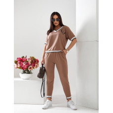 Вишуканий спортивний костюм, арт. 477, кава