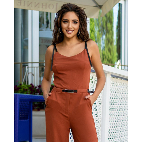 Комбінезон з поясом, арт.433 теракот