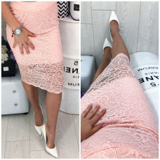 Гіпюрова спідниця 814 персик