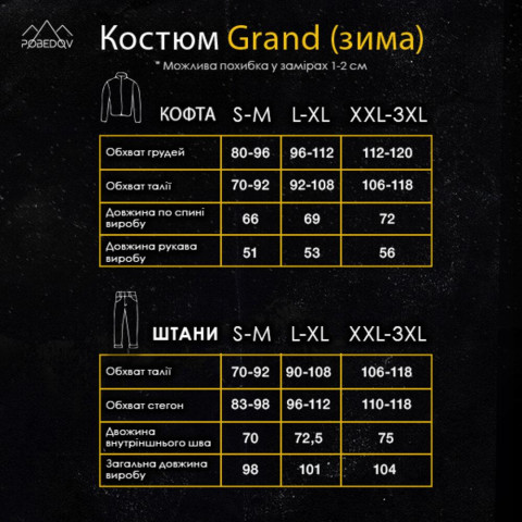 Костюм Pobedov Grand ЗИМА Темно-сірий