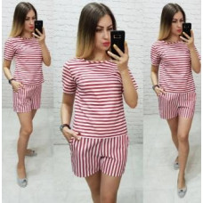 Костюм 169 в червону смужку