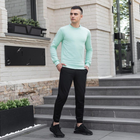 Світшот Pobedov 001 Ментоловий