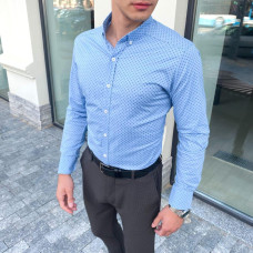 Сорочка Pobedov Orel в дизайн Блакитний