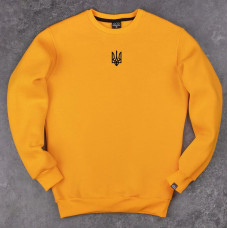 Світшот Pobedov 007 ЗИМА - Герб 4см наклейка чорна Жовтий