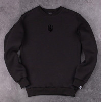 Світшот Pobedov 007 ЗИМА - Герб 4см наклейка чорна Чорний