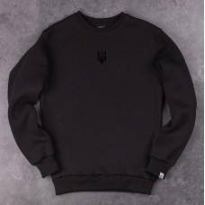 Світшот Pobedov 007 ЗИМА - Герб 4см наклейка чорна Чорний