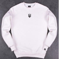 Світшот Pobedov 007 ЗИМА - Герб 4см наклейка чорна Молочний