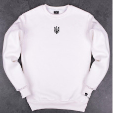 Світшот Pobedov 007 ЗИМА - Герб 4см наклейка чорна Молочний