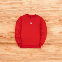 Світшот Pobedov 001 - Герб 4 см наклейка біла Червоний