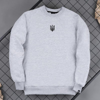 Світшот Pobedov 001 - Герб 4 см наклейка чорна Сірий