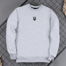 Світшот Pobedov 001 - Герб 4 см наклейка чорна Сірий