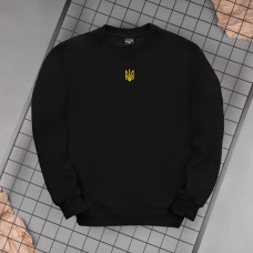 Світшот Pobedov 001 - Герб жовта вишивка Чорний