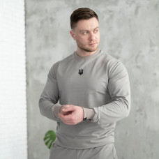 Світшот Pobedov 001 - Герб чорна вишивка Сталевий