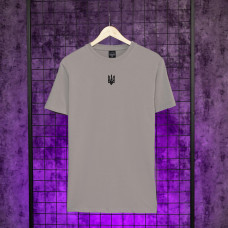 Футболка Pobedov Peremoga - Герб чорна вишивка Сталевий