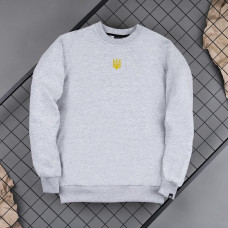 Світшот Pobedov 001 - Герб 4 см наклейка жовта Сірий