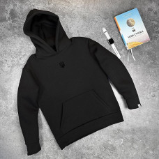 Худі Pobedov 008 ЗИМА - Герб чорна вишивка Чорний