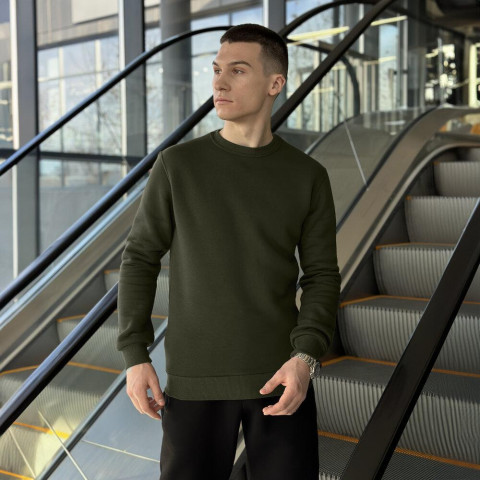 Світшот Pobedov 007 ЗИМА Темний хакі