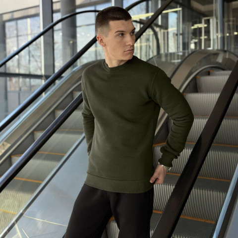 Світшот Pobedov 007 ЗИМА Темний хакі