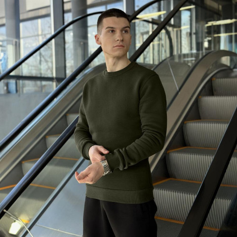 Світшот Pobedov 007 ЗИМА Темний хакі