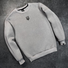 Світшот Pobedov 007 ЗИМА - Герб 4см наклейка чорна Сталевий