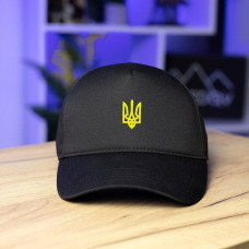 Кепка Pobedov Trucker Cotton - Герб жовта вишивка Чорний