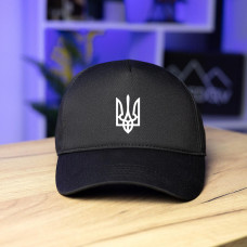 Кепка Pobedov Trucker Cotton - Герб наклейка біла Чорний