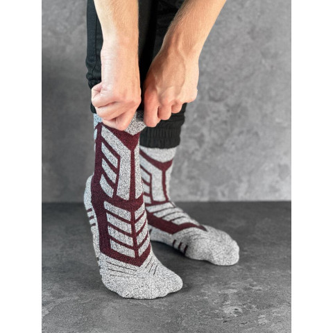 Шкарпетки Thermal Сіро-бордовий