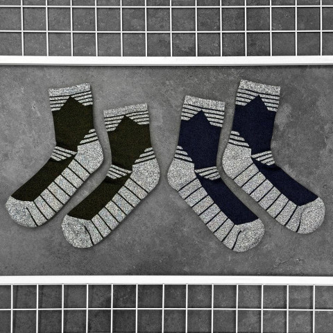 Шкарпетки Pobedov Heat Синьо-сірий