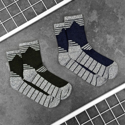 Шкарпетки Pobedov Heat Синьо-сірий