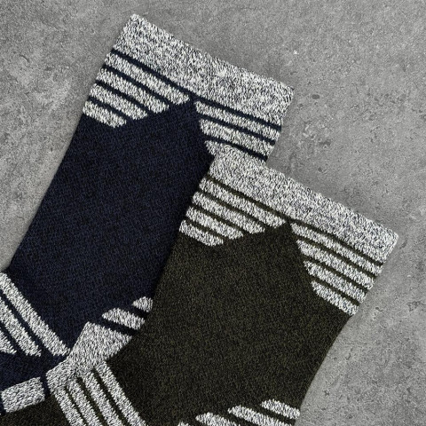 Шкарпетки Pobedov Heat Синьо-сірий