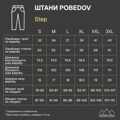 Штани Pobedov Step Чорний