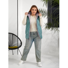 Жилет двосторонній, арт.369, (мілка стяжка), сірий шавлія