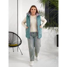 Жилет двосторонній, арт.369/1, (крупна стяжка), шавлія сірий