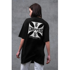 Жіноча Оверсайз Футболка З Принтом Without Choppers Black